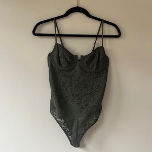 urban outfitters bodysuit / tank top (gray, size medium)